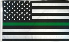Thin Green Line Flag 2x3ft Support Border Patrol Support Military Flag 100D - £13.58 GBP