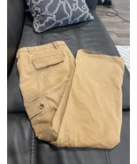 Banana Republic High Rise Cargo Pants 12 Dark Khaki Wide Leg Utility Baggy - $32.00