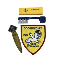 1990&#39;s BSA Cub Scouts Occoneechee Cub Pow Wow Casper Patch Toothbrush Bookmark - £11.02 GBP