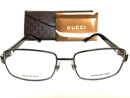 New GUCCI GG 1942 TMC Shiny Gunmetal 55mm Rx Men's Eyeglasses Frame  - $249.99