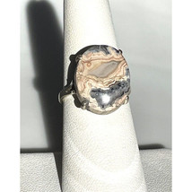 925 Sterling Silver &amp; Crazy Lace Agate Ring Size 7 Sky - $41.58