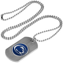 Penn State Nittany Lions Dog Tag Necklace with a embedded collegiate med... - £11.99 GBP