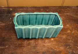 VTG HTF 1950s Brush McCoy Pottery Rectangle Planter 114 Green Fluted USA MCM - £11.17 GBP