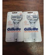 2 Gillette Skinguard Razor 1 razor handle &amp; 2 cartridge Shave SENSITIVE ... - £9.39 GBP