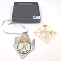 Vintage 1986 Kirk Stieff Pewter Ornament Oakland Athletics MLB A’s Baseball 3.5” - £11.62 GBP