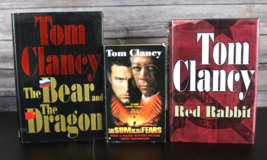 TOM CLANCY -Red Rabbit, The Bear and the Dragon, The Sum of all Fears, HC, VG - £11.68 GBP