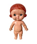 Vintage Uneeda Campbell&#39;s Soup Vinyl Doll 214 Red Hair 13&quot; Chubby Girl Baby - $23.38