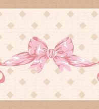 Dundee Deco DDAZBD9036 Peel and Stick Wallpaper Border - Kids Pink Bow T... - £17.02 GBP