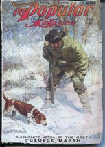 Popular Magazine 1/20/1922-Anton Otto Fischer hunting cover-Grantland Rice-VG- - $63.05
