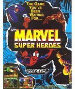 Marvel Super Heroes Arcade FLYER Spiderman Avenger Original NOS Comic Ar... - £22.32 GBP
