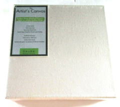 2pk Blank White 100% Natural Cotton Stretched Canvas 8x10 in by Crafter's  Square
