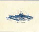USS WYOMING T-7 1945 Official Christmas Card - $10.64