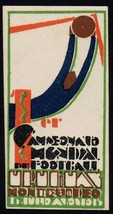 1930 Uruguay 1st Soccer Football World Cup original poster stamp cinderella MNH - £71.36 GBP