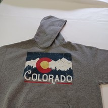 Colorado Men's Gray Graphic Hoodie Pullover Sweatshirt Long Sleeve Size Large image 6