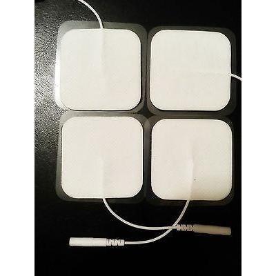 8 PACK SQUARE MASSAGE PADS FOR ACCURELIEF DUAL CHANNEL TENS TWIN STIM TENS - $12.79