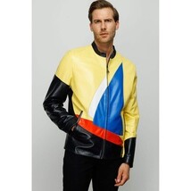 The Galt Yellow Leather Men Jacket image 10