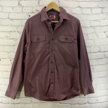 Wrangler Button Down Shirt Mens Sz S Plum Casual Long Sleeve  - £14.24 GBP