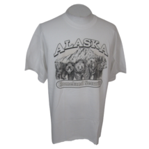 Alaska T Shirt Homeland Security Bears Denali front graphic cotton XL white - £11.66 GBP