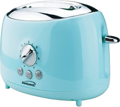 Brentwood TS-270BL Cool Touch 2-Slice Extra Wide Slot Retro Toaster, Blue - £22.71 GBP