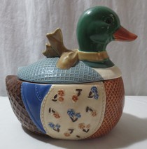 Vtg Ceramic Mallard Duck Ceramic Cookie Snack Jar CSC Japan. 1980’s Collectible - £19.98 GBP