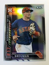 2016 Alex Bregman Topps Bowman Scouts Top 100 BTP-17 Mlb Baseball Card Refractor - $6.99