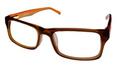 Converse Mens Brown Orange Ophthalmic Soft Rectangle Plastic Frame K003 48mm - £36.07 GBP