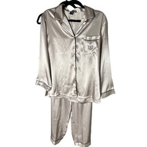 VTG Halston Women&#39;s Satin Pajamas With Black Trim - £23.45 GBP