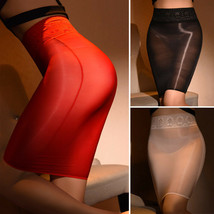Sexy Women Sheer Shiny Bodycon Short Dress See Through Lace Waistband Mi... - £6.76 GBP