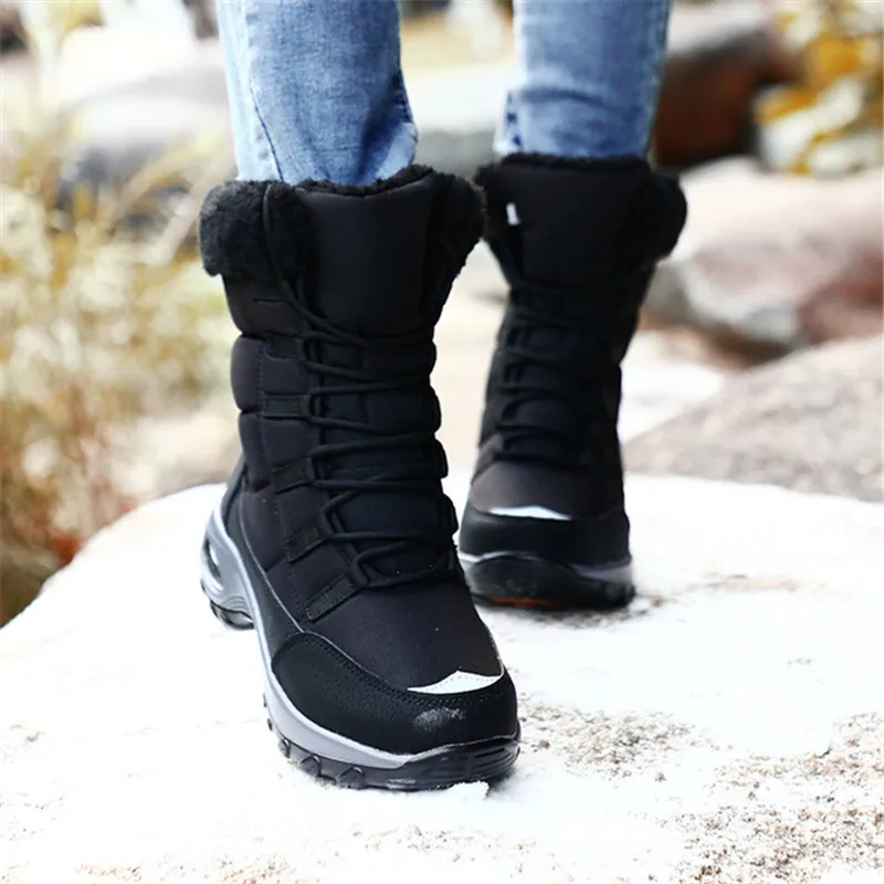 High Quality Waterproof Winter Women Boots Warm Plush Women&#39;s Snow Boots Outdoor - £159.88 GBP