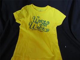 NWT NIP Marky G Apparel Printed Wave after Wave Graphic Tee Yellow Size 5/6 - £15.17 GBP