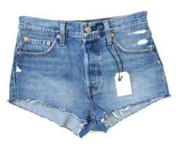 NWT Levis&#39; 501 Micro Short in Teeny Weeny High Rise Cut-off Button Fly S... - $28.71