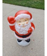 Jolly Waving Santa Plastic Blow Mold Merry Christmas Outdoor Decor - £30.91 GBP