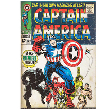 Captain America Comic Wood Wall Art Home Decoration Theater Media Room Man Cave - £20.03 GBP