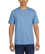 Lands&#39; End Mens T-Shirt Blue Stretch Short Sleeves Tagless Classic Fit M... - $45.26 CAD