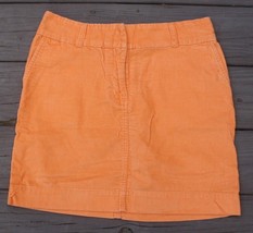 Vineyard Vines Orange Corduroy Mini Skirt 6? 32&quot; Waist - 17&quot; Length - £17.17 GBP