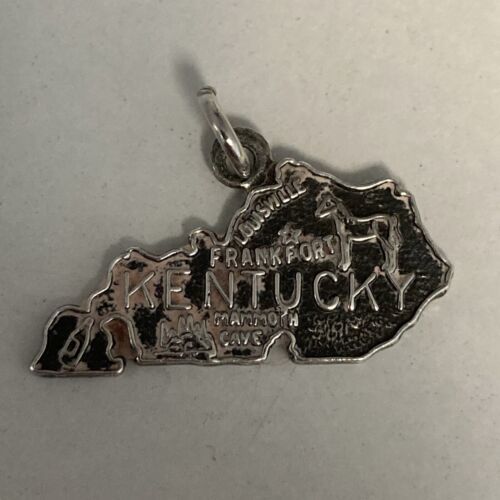 Vintage 925 Sterling Silver State of Kentucky Charm - $11.83