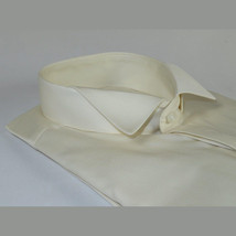 Mens CEREMONIA Tuxedo Formal Shirt 100% Cotton Turkey Slim Fit #stn 17 aty ivory image 4
