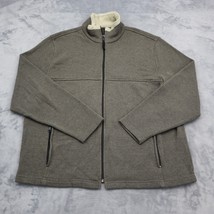 Madison Jacket Mens XL Brown 1/4 Full Zip Fleece style Coat Casual - $29.68