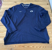 Nike Dri Fit Men’s 1/4 Zip BYU Jacket size 2XL Blue Ai - $19.70