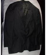 RALPH LAUREN MENS SUIT JACKET BLACK WITH IVORY PINSTRIPE SIZE 46 REGULAR... - $1,407.99 MXN