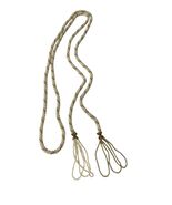Vintage Seed Bead Necklace 74” Extra Long Tassel White Gold Tone Flapper Style - $31.50