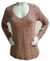 American Eagle Outfitters AEO Sweater Women S/P See Through Mauve Pink - $276.28 MXN