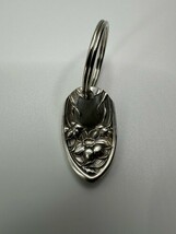 Vintage Silverplate Flower Key Chain 2” - $7.92