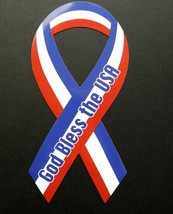 God Bless The Usa Ribbon Memorial Flexible Car Or Fridge Magnet Approx 8 Inches - £4.26 GBP