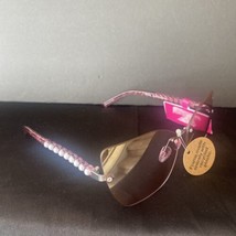 Betsey Johnson Women&#39;s Pearl Rimless Pink Sunglasses NEW with Tags - £19.19 GBP