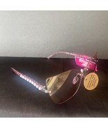 Betsey Johnson Women&#39;s Pearl Rimless Pink Sunglasses NEW with Tags - £18.92 GBP