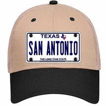 San Antonio Texas Novelty Khaki Mesh License Plate Hat - £23.17 GBP
