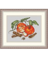 Tangerines cross stitch cinnamon pattern pdf - Minimalist art cross stit... - £7.89 GBP