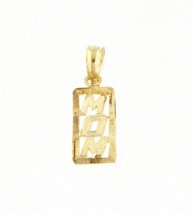 &quot;mom&quot; Unisex Charm 14kt Yellow Gold 375404 - £38.71 GBP