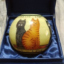 NE&#39; QWA Hand Painted Cats Tea Light Holder by Cindy - $31.52